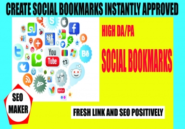 Create 30 social bookmarks Instantly approved