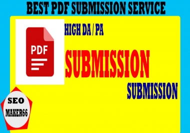 I will do manually PDF submission to Best PDF sharing sites