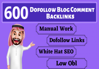 I will provide 600 do follow blog comment SEO backlinks with high da pa