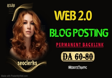 Powerful Branded 30 DA 80-60 Web2.0 Blogs with Affordable Prices