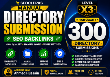 Get Powerful SEO Boost with 300 Manual Directory Submission Backlinks