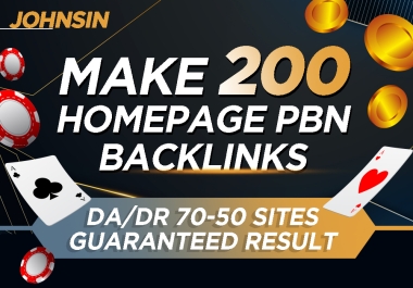 200 PBN DA/DR 70-50 Homepage Backlinks Dofollow Thai,  Korean,  INDONESIAN Casino Poker Betting