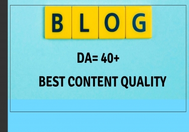I will Provide you Guest Blog with DA 40+