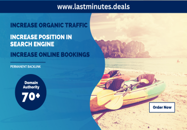 I will increase hotel bookings with high authority SEO backlinks
