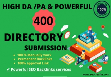 I will submit manually 400 directory submission powerful backlinks