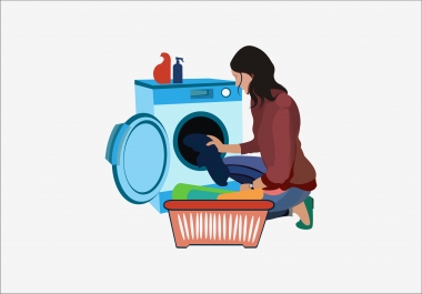 icon,  vector,  illustration of people washing