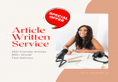 I will write a high quality 15 article 800 words with in 2 days