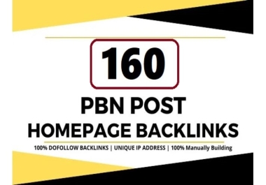 I Will Do 160 Homepage PBN Dofollow SEO Backlinks