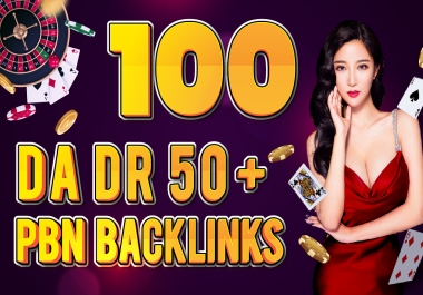 Build 100 Da dr 50+ High Quality PBN Backlinks