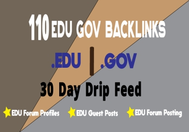 110 EDU GOV BACKLINKS From HQ EDU GOV Domains