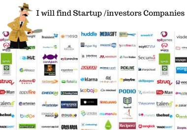 I will find list of target startup/investors companies