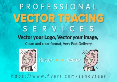 I will convert image into vector,  redraw the logo