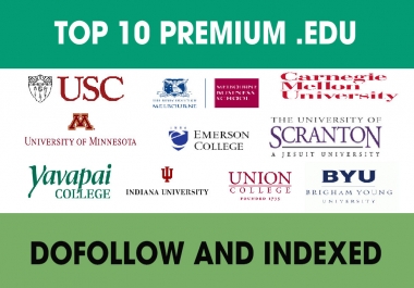 Top 10 Premium GuestPost. Edu High Quality DoFoIIow