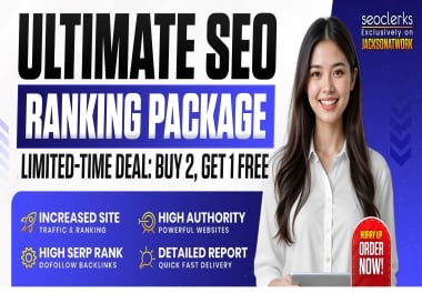 Ultimate SEO Ranking Package for Businesses - Buy 2 Get 1 FREE