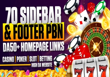 PowerFull Special 70 PBN DA50 Sidebar/Footer Homepage Casino Poker Slot Betting High DA Website