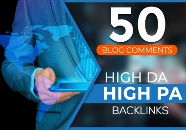 Best High Quality 50 Comments Backlinks High DA Links