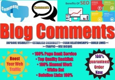 Do High Quality 30 Blog Comments Backlinks by Manually
