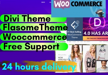 I will create wordpress woocommerce website using divi and flatsome theme
