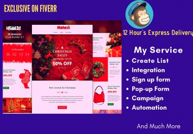I will design mailchimp email template and newsletter in 12 hours