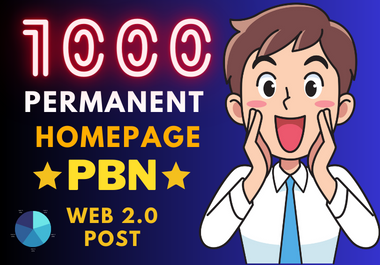 1000 Web 2.0 PBN Permanent Posts Get Boost Your SERP Rankings