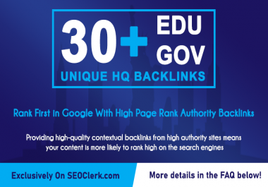 30 Edu GOV Authority Backlinks to Rank up your websites