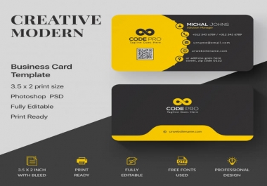 I will business card design in 24 hours super fast-delivery
