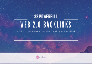 22 Powerful Web 2.0 Backlinks within 24 hours