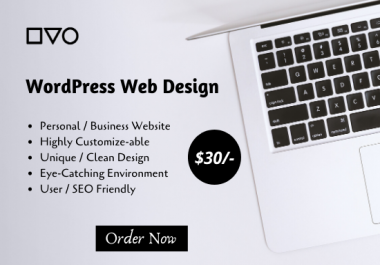 I will develop stunning wordpress website