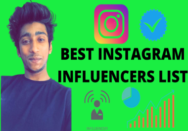 I will research and find best instagram influencer