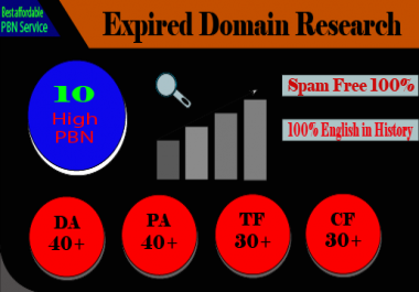 10 expired domain research with high metrics pbn for your niche relevant
