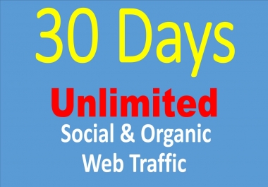 UNLIMITED Web Traffic Social and Organic