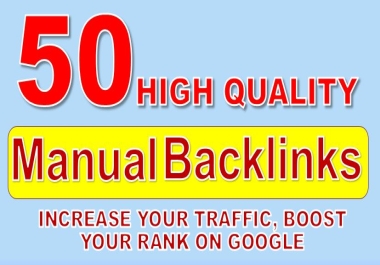 Built Manual 50 DA 90 High Quality Backlinks