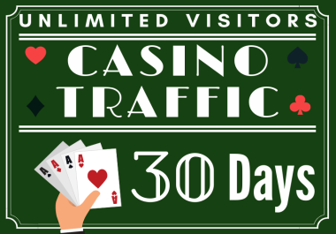 30 days Organic traffic for Gambling sites Casino