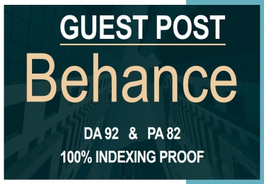 Get GuestPost with Permanent backlink on Behance DA 92 100% Indexing Proof