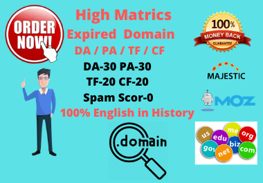 5 High quality expired domain Research for your favorite Niche