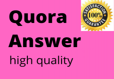 Promote your website 10 high quality Quora Answer with website backlink