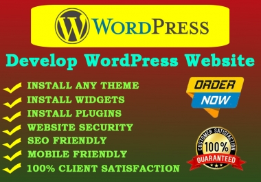 I will develop professional & responsive WordPress website in your less budget