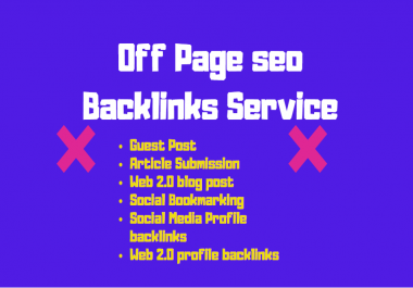 I will give off page seo Link building service to rank your website