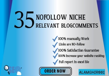 create 35 nofollow niche relevant blogcomments
