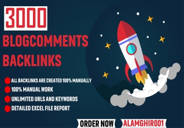 I wil do 3000 high quality blogcomment backlinks