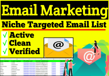 I will collect active niche targeted email list