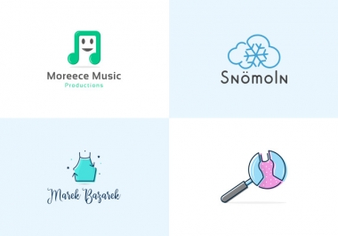 I will create flat minimalist logo design