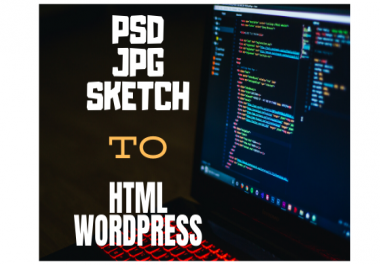 I will convert psd jpg sketch to HTML css3 responsive