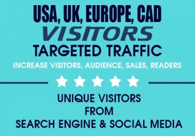 100000 Targeted traffic marketing to increase visitors,  sales,  followers on website