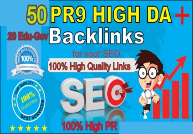 70 AZ Backlinks From 50 PR9 + 20 e Backlinks From Authority Domain