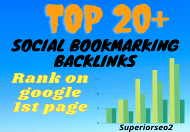 Build 20+ Social Bookmark SEO Safe Authority Profile Backlinks