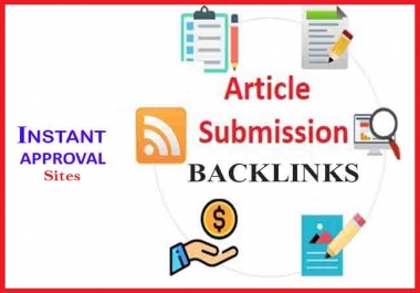 Manual 30 High-Quality Article Submission SEO Backlinks With Instant Approval Links