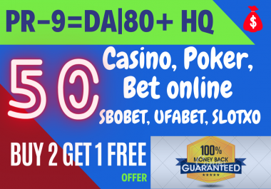 High Quality Adult Backlinks,  Escort or Casino backlinks,  poker gambling backlinks PR-9 or DA-70+