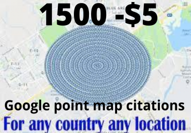 Quick delivery 1500 google point map citations listing with local SEO