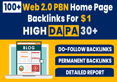 200+ High DA PA Permanent Web 2.0 PBN Home Page Back-links